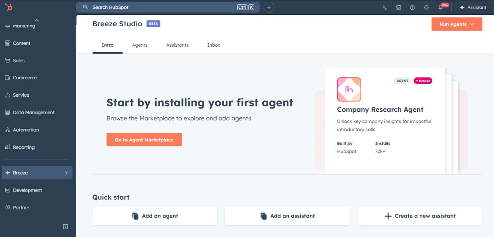HubSpot Breeze Studio